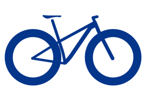 Blue bike Icon minimalist