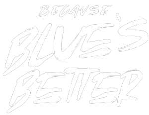 Because blues Better logo - with edgy font